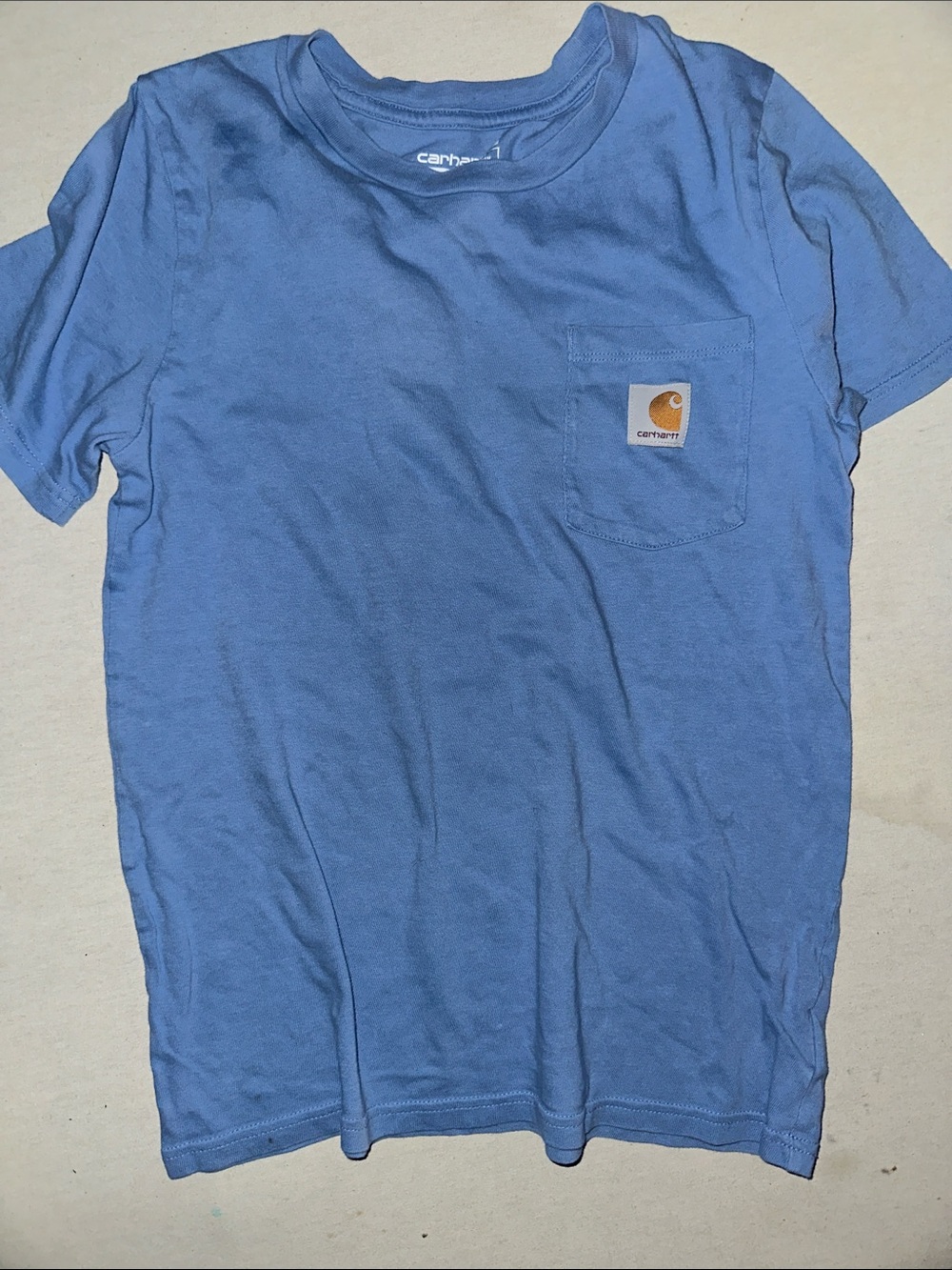 Kids Size M Carhartt Short Sleeve Pocket Tee in Blue